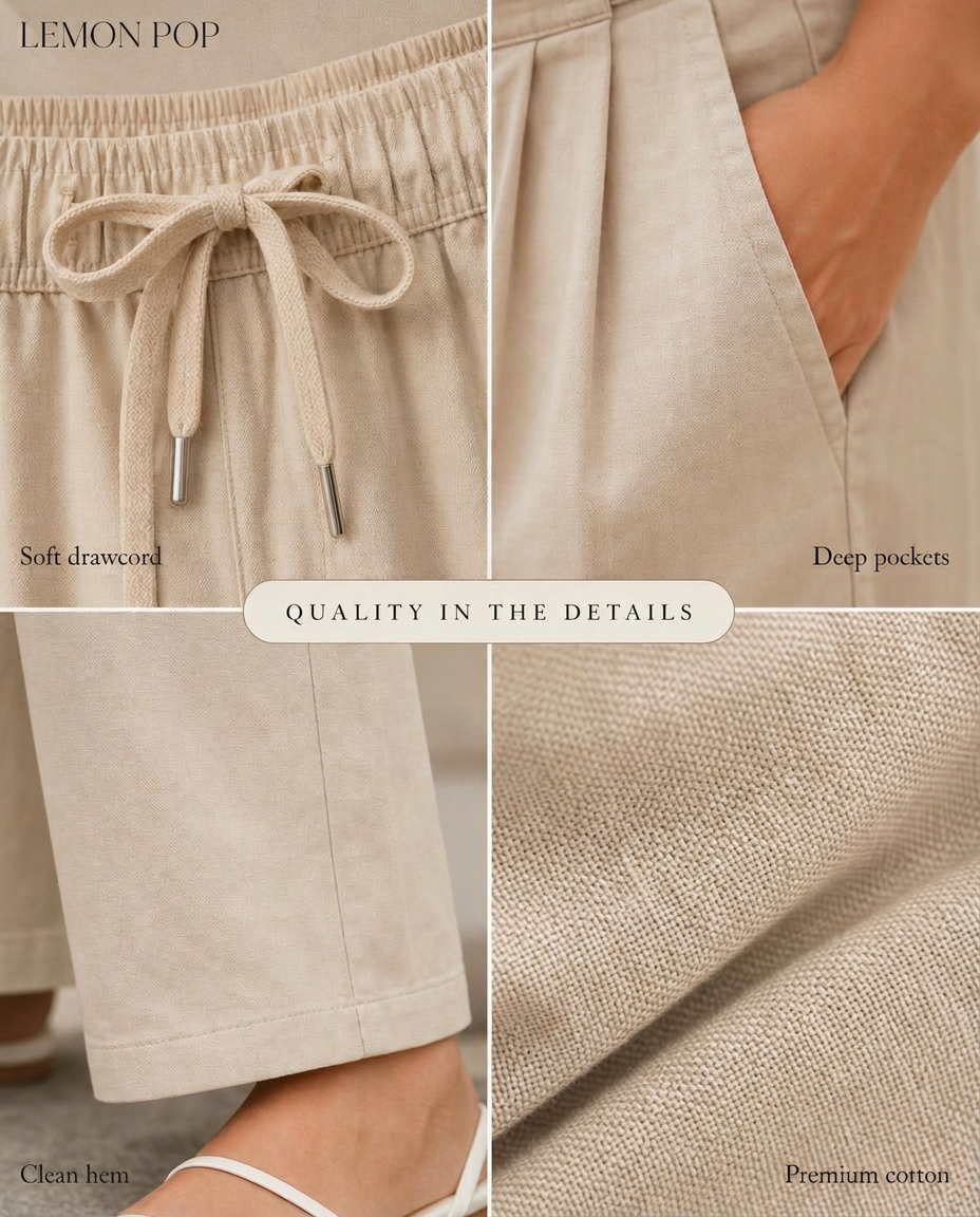 Quality in the details — Premium cotton pants
