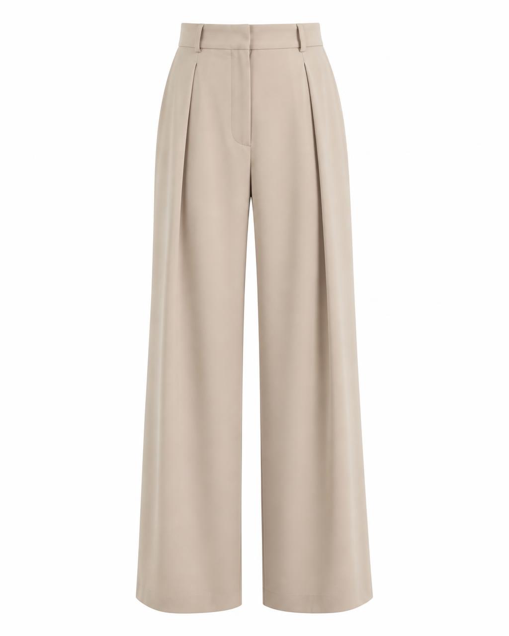 Stone Wide-Leg Trouser