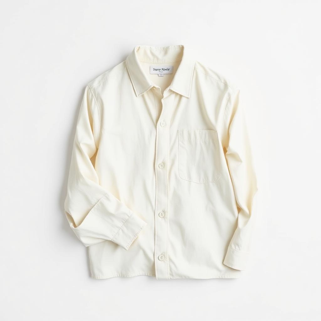 Cream Boxy Overshirt